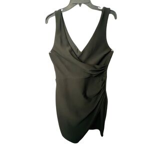 Bisou Bisou Black Ruched Bodycon Dress – Size 12